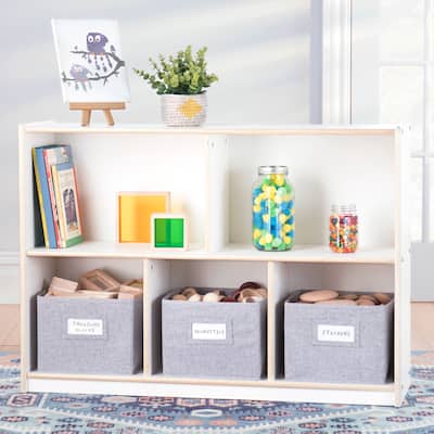 Guidecraft EdQ Essentials Two Shelf Compartment Storage 30''