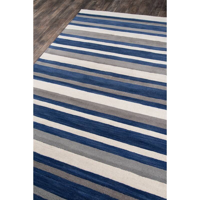 Momeni Metro Hand Tufted Wool Contemporary Striped Area Rug