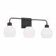 Option Matte Black/ Soft White Glass