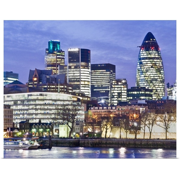 "St Mary Axe is a skyscraper in London's main financial district" Poster Print