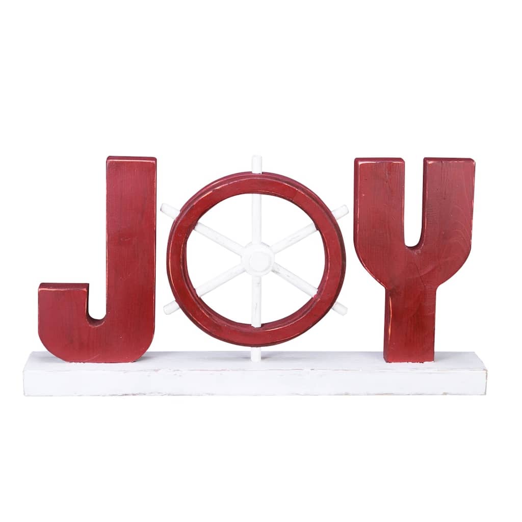 Joy Word Figure-Red Coastal Beach House Decor Decoration