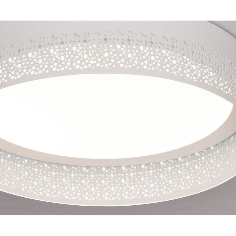 Ash 12-inch White LED Flush Mount, White Acrylic Shade