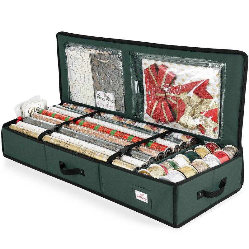 Empyrean Wrapping Paper Storage Container - Medium - Green/Medium