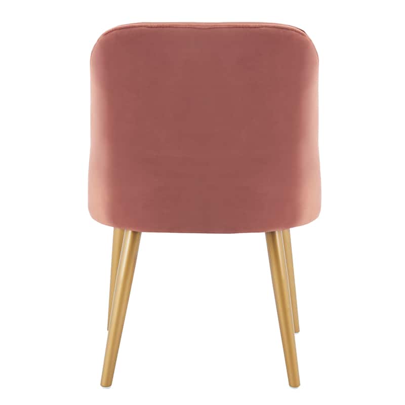 SAFAVIEH Nobie 18.3" Upholstered Dining Chair - Grey / Gold (Set of 2) - 21" x 22" x 31" - 21Wx22Dx31H