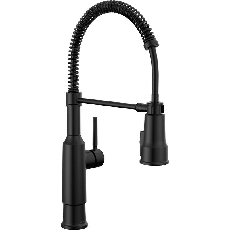 Delta Theodora 1.8 GPM Single-Handle Pull-Down Pre-Rinse Kitchen - Matte Black