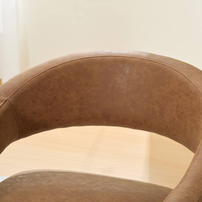 26.3"W PU Leather Accent Chair,Modern Armchair with Wood Legs
