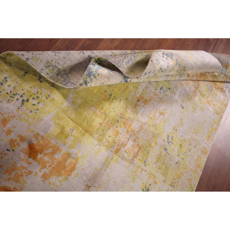 Multicolor Abstract Modern Accent Rug Hand-Knotted Wool Carpet - 4'5" X 6'5"