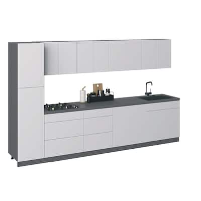 Kitchen Elegant Collection White Gloss Color Base Size 11Ft Wide - 135x24