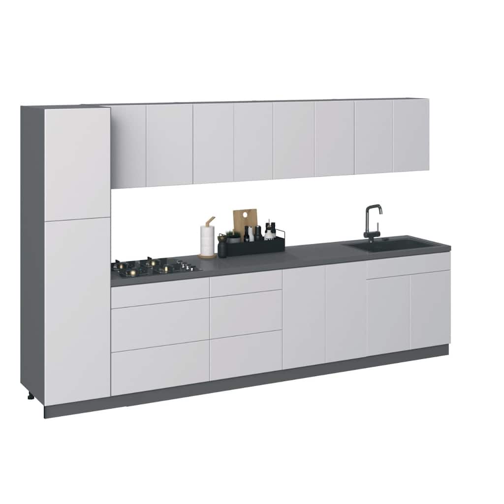 Kitchen Elegant Collection White Gloss Color Base Size 11Ft Wide - 135x24