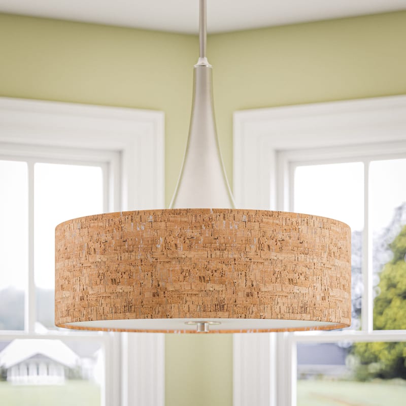 Kenroy Home Bulletin 3-Light Pendant - Brushed Steel