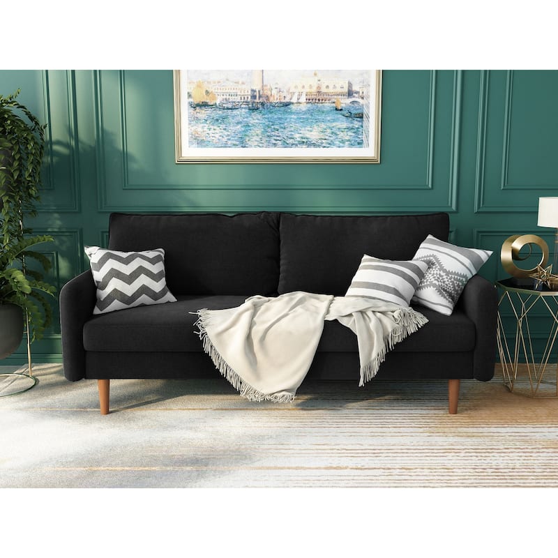 70''Velvet Square Arm Sofa