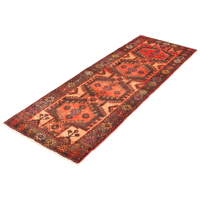 ECARPETGALLERY Hand-knotted Anadol Copper Wool Rug - 3'5 x 9'9