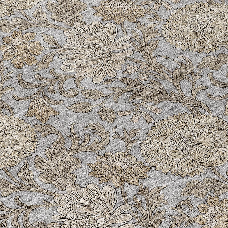 HomeRoots Floral Transitional Rectangle Outdoor Rug