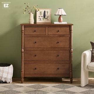 Drawer ドロワー ブルゾン（その他） 黄系 0197625L0033 Walker Edison Easy Assembly 5-Drawer Dresser with Wood