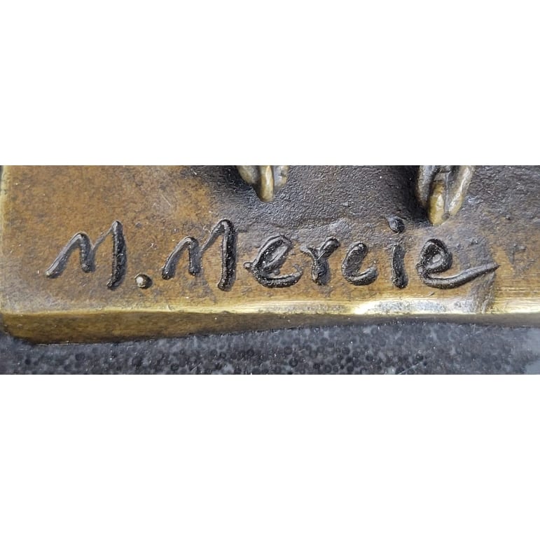 Joan Of Arc Roman Catholic Saint Praying Heroine Bronze Marble Statue Artwork