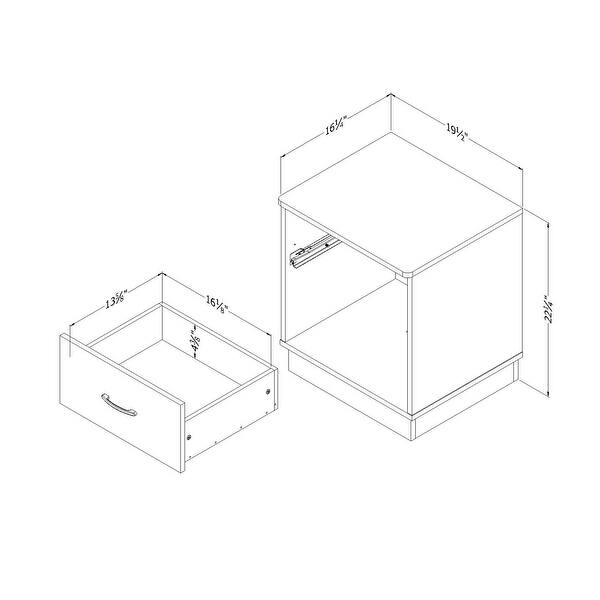 South Shore Logik 1-Drawer Nightstand