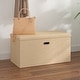 preview thumbnail 31 of 48, 15" Tall Foldable Storage Ottoman Lift-Top Lid & Carry Handle Multi Functional Footrest Shoe Bench Coffee Table for Living Room Beige - Medium