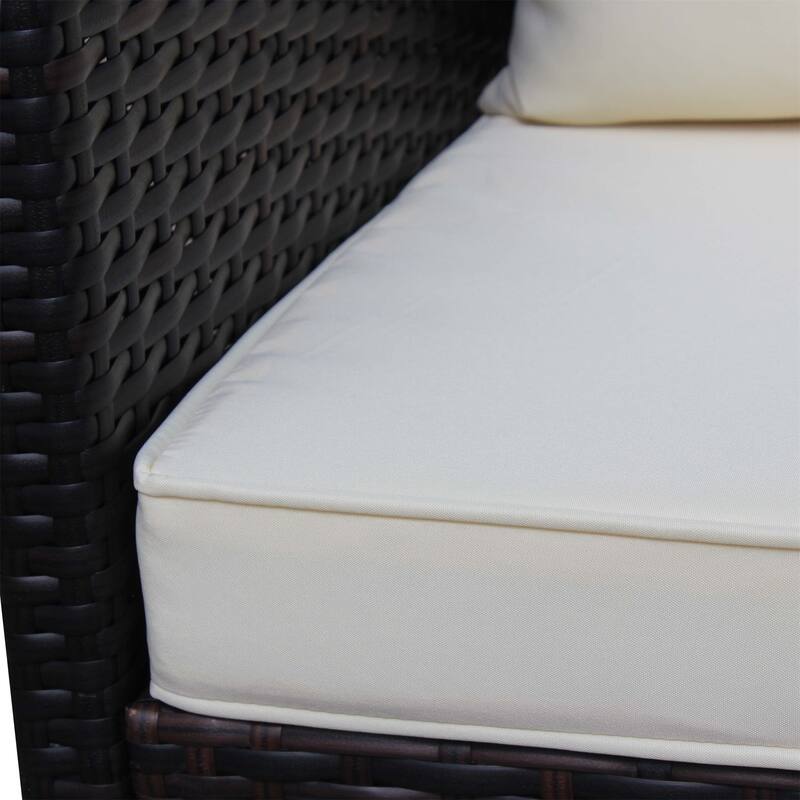 Patio Wicker Chairs with Cushions,Metal Frame and Legs