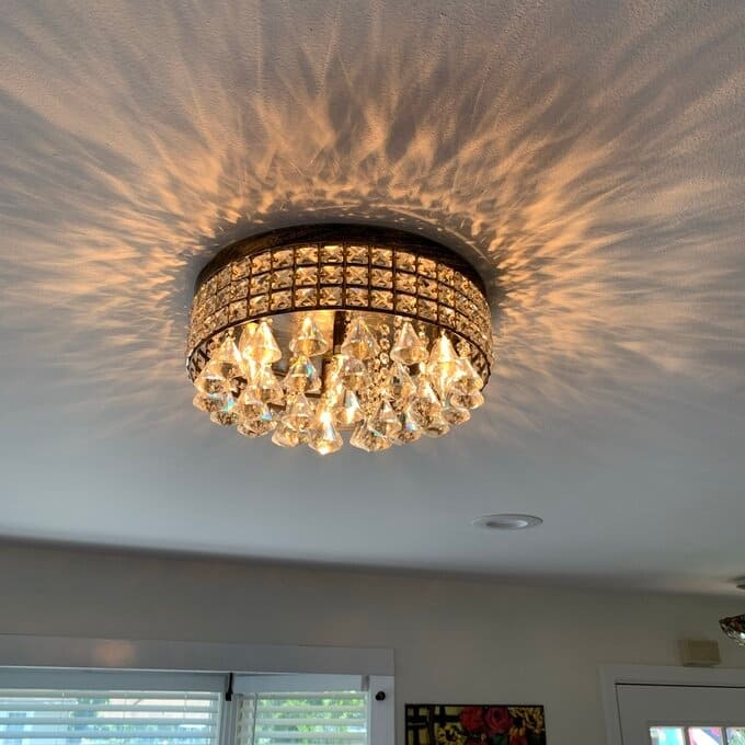 Maxax 4 - Light 15'' Crystal Metal Flush Mount - N/A