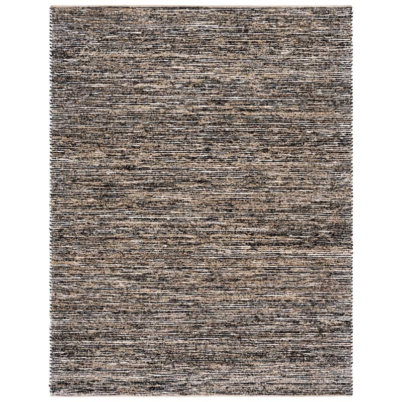 SAFAVIEH Handmade Cape Cod Sabrie Cotton Rug - Beige/Black - 8' x 10'