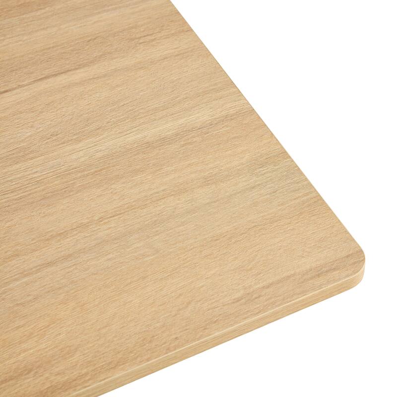 Modern Rectangular Coffee Table Snack Table, Home Office Coffee Table with Wooden Legs Living Room Center Table