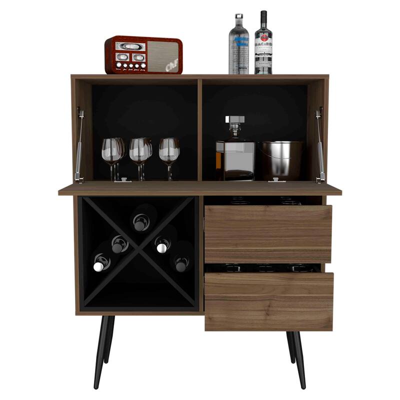 Prunus Bar Cabinet, One Cabinet, Two Drawers