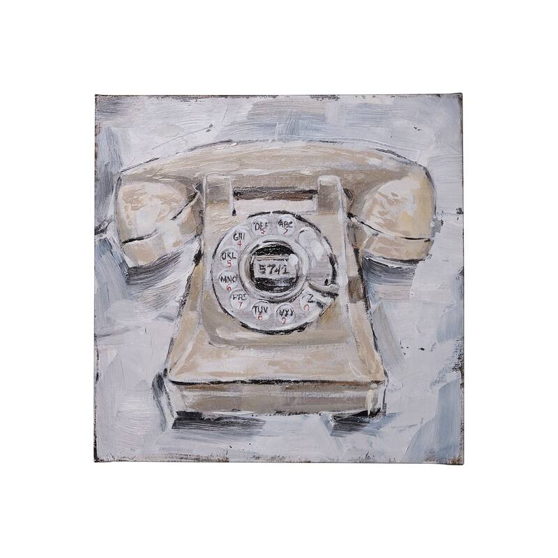 Retro Phone II (30 x 30) Canvas Art Print - Small