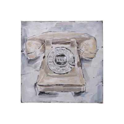Retro Phone II (30 x 30) Canvas Art Print