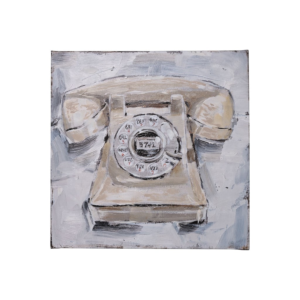 Retro Phone II (30 x 30) Canvas Art Print