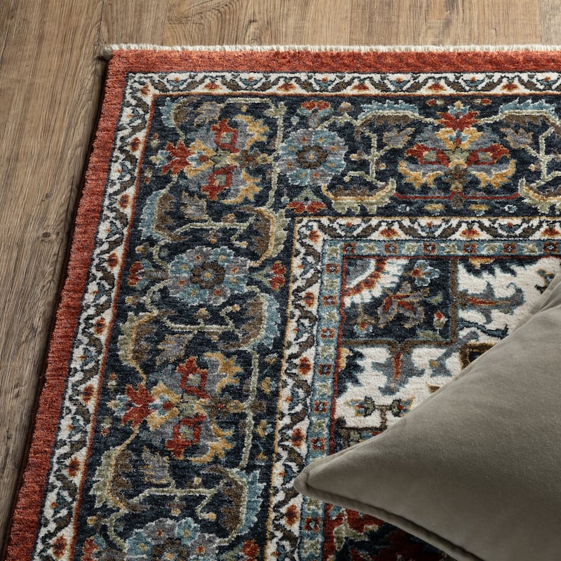 Style Haven Victoria Center Medallion Red/ Multi Area Rug