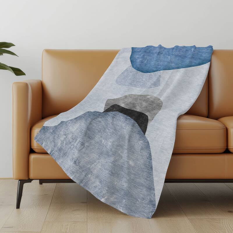 Premium Machine Washable Modern Contemporary Sherpa Throw Blanket