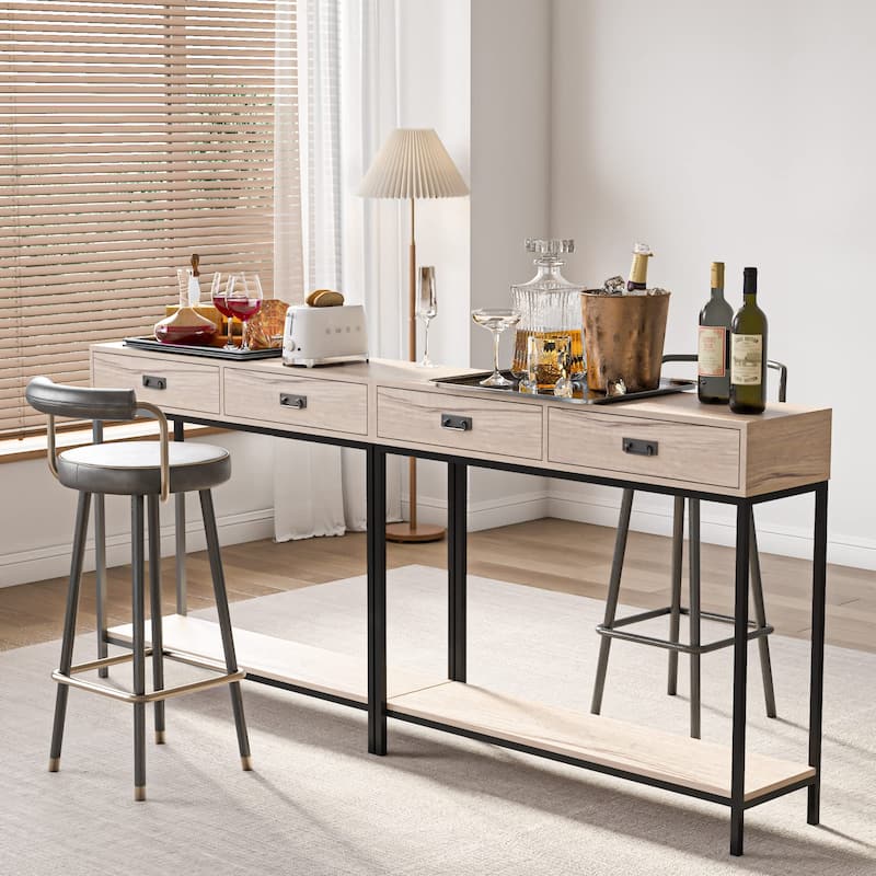 Roomfitters 2 Drawer Entryway Console Table for Hallway Foyer