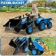 preview thumbnail 19 of 26, 3 in 1 12V Kids Ride on Tractor, Ride on Bulldozer with Detachable Trailer