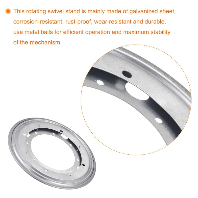 9inch Metal Lazy Susan Turntable Rotating Swivel round Shape Silver Tone 1Pcs - Silver Tone