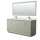 Option Light Green, Bronze Trim, Carrara Marble Top
