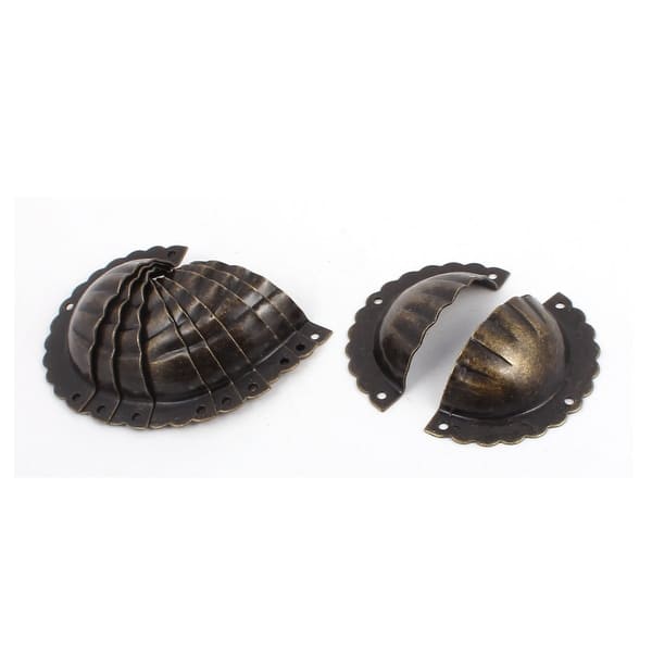 Shop Drawer Retro Style Shell Shaped Pull Handle Bronze Tone