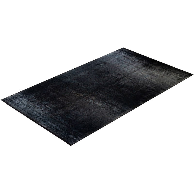 Overton Hand Knotted Wool Vintage Inspired Modern Contemporary Overdyed Brown Area Rug - 10' 2" x 17' 9"