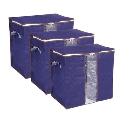 Clothes Storage Bag Foldable Storage Bin Closet Organizer 3pcs