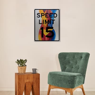 Wynwood Studio JJ Hammond - Speed Limit 15 Modern & Contemporary Wall Art Canvas Print