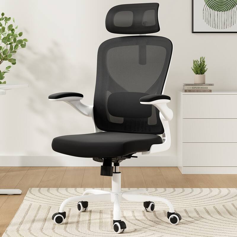 Ergonomic Office Chair With Headrest,High Back Computer Chair With Armrests And Adjustable Lumbar Support