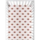 preview thumbnail 1 of 4, Sweet Jojo Designs Brown and White Football Boy Fitted Crib Sheet - for the Vintage Foot Ball Sports Themed Footballs Collection