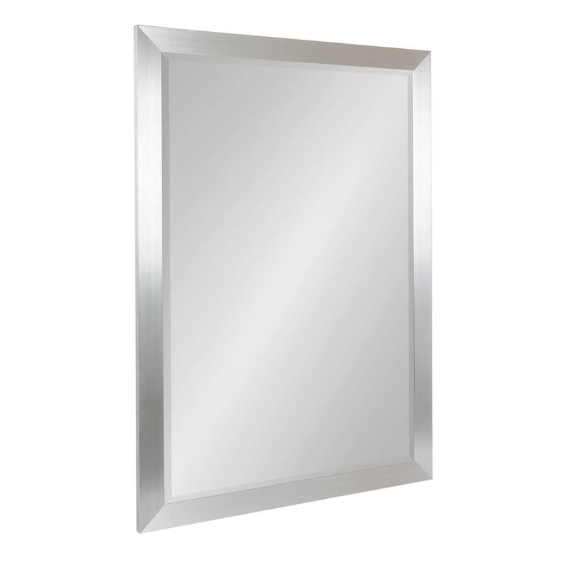 Kate and Laurel Cressna Rectangle Bathroom Wall Mirror - 28x40 - Silver