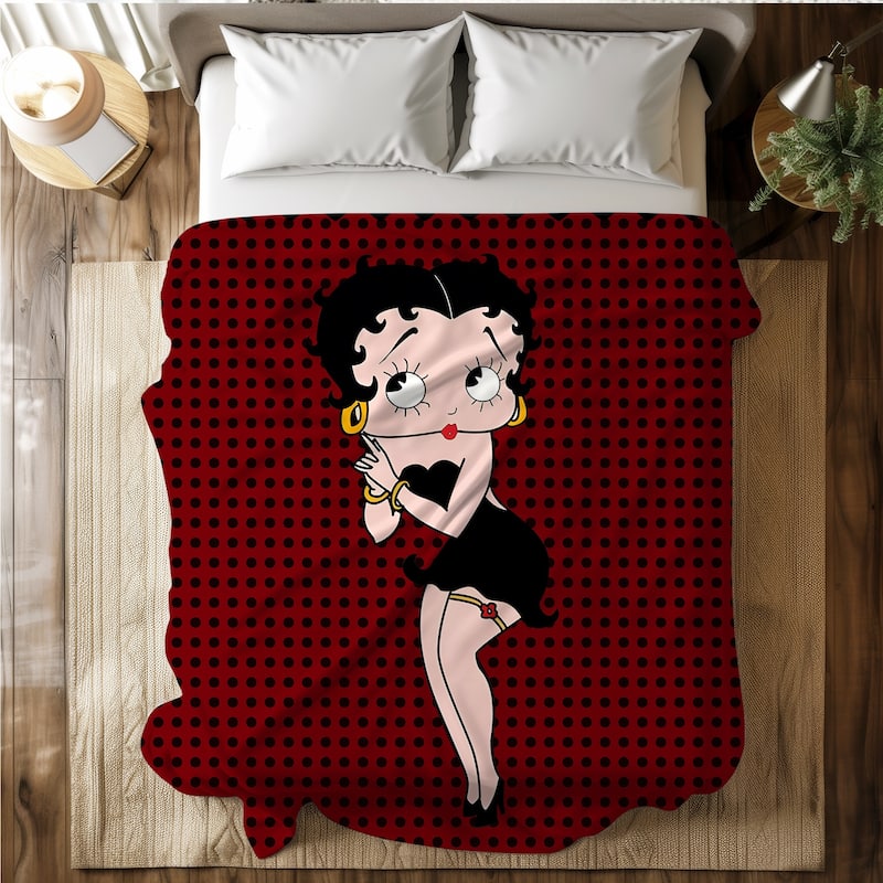 Betty Boop Super Soft Fleece Plush Throw Blanket for Couch Bed Sofa