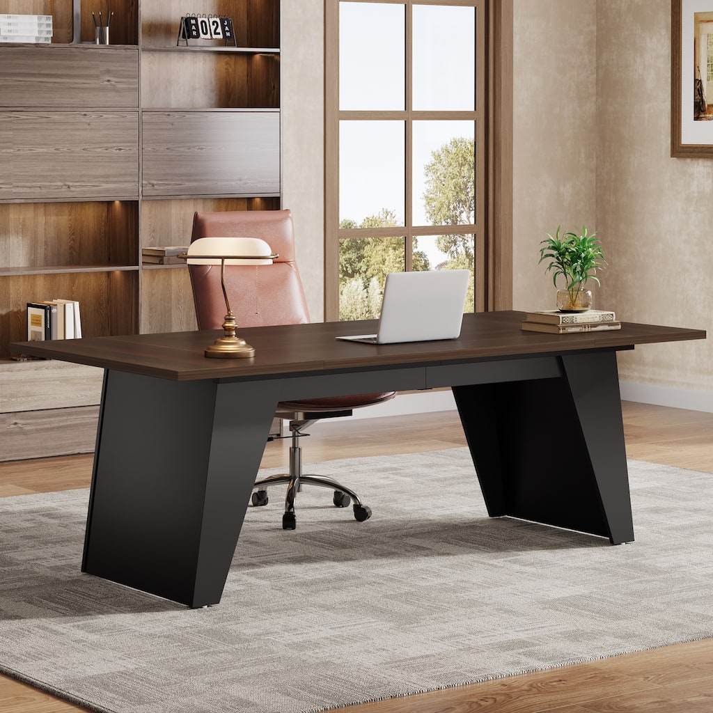 70.87" Large Home Office Computer Desk Executive Desk