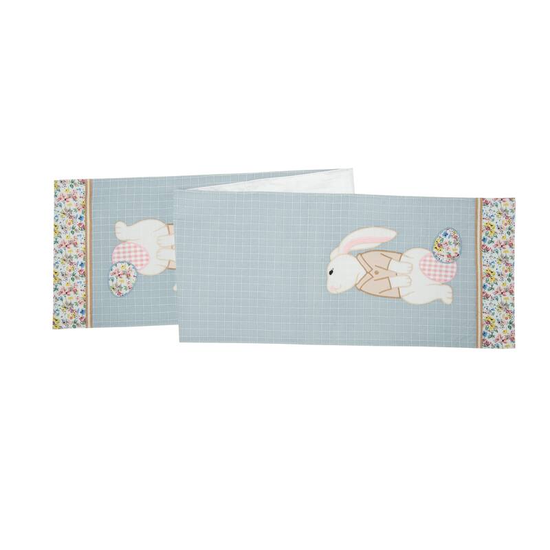 13" x 72" Bunny Rabbit Easter Eggs Table Runner