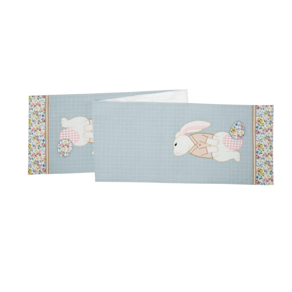 13" x 72" Bunny Rabbit Easter Eggs Table Runner