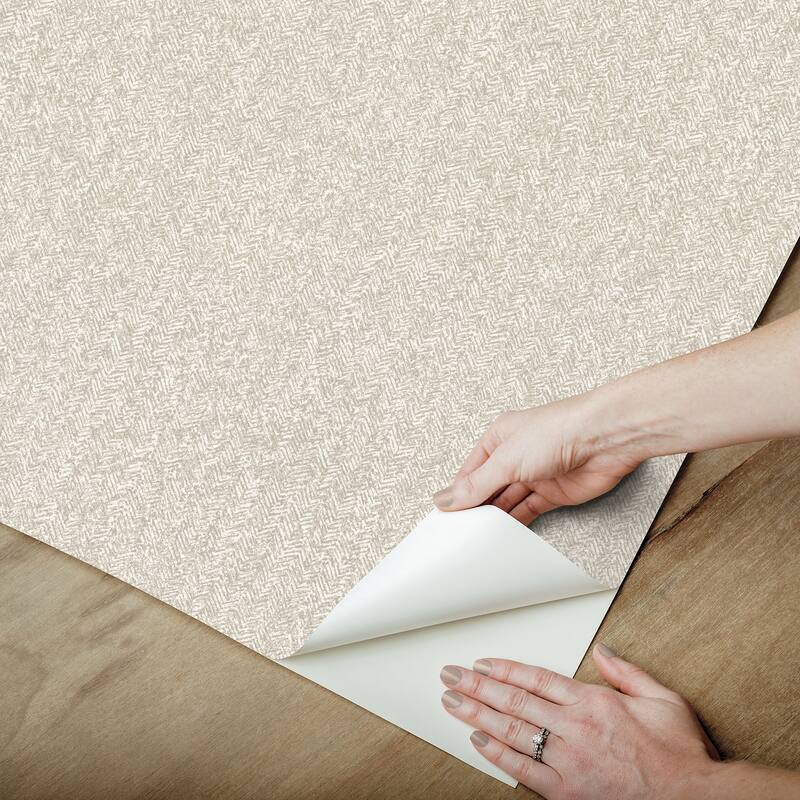 NuWallpaper Ashland Taupe Peel and Stick Wallpaper
