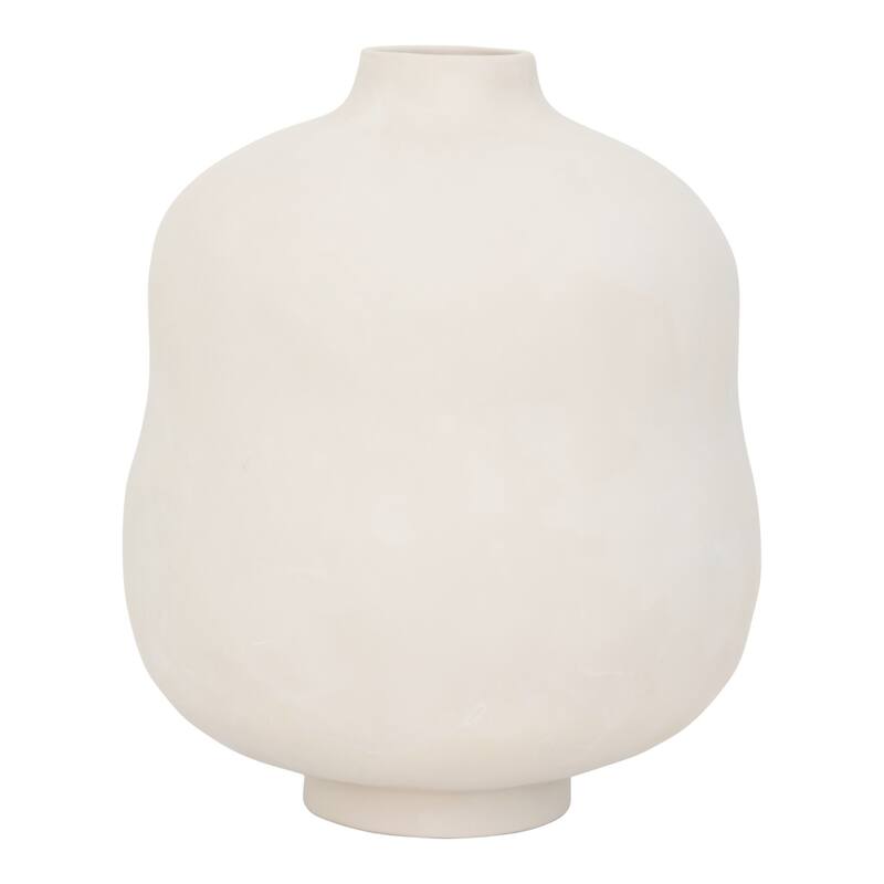 Handmade Ceramic Vase - 16.5" - Cream