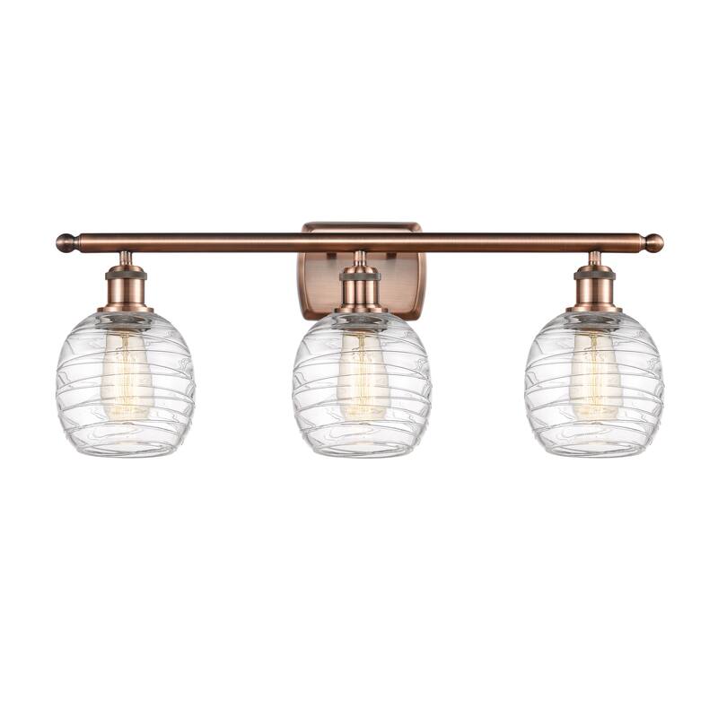 Innovations Lighting Belfast 3 Light 26" Bath Vanity Light - Antique Copper