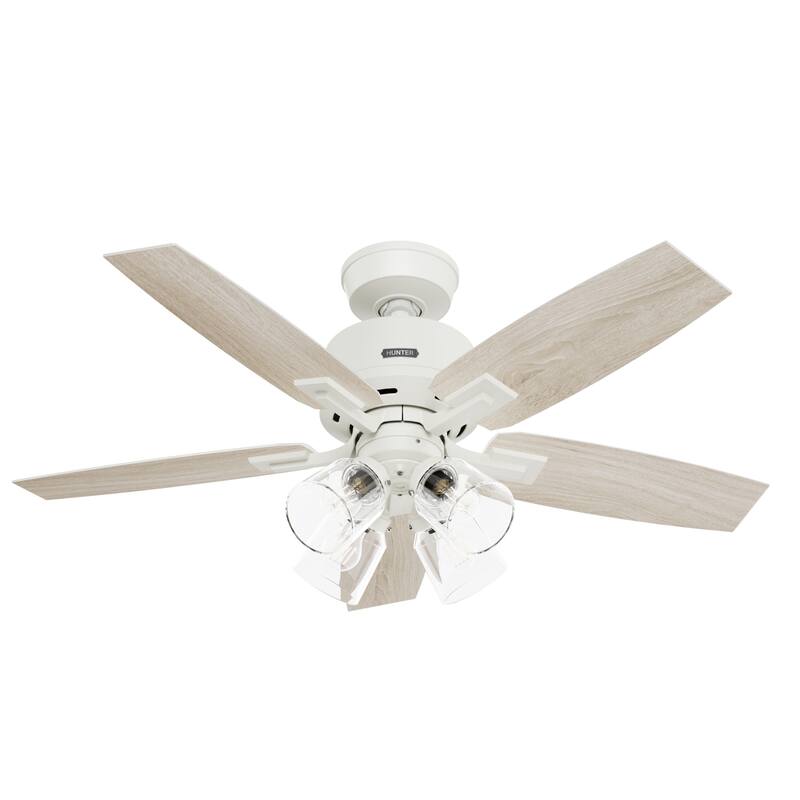 Hunter Gatlinburg Ceiling Fan w/ LED Light Kit, Handheld Remote - Transitional- EASY INSTALLATION